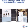 image:imageAvery Durable View 3 Ring Binder 112 Inch EZD Rings 1 White Binder 094013 Pack of 2