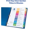 image:imageAvery JanDec Dividers for 3 Ring Binders 12 Tabs per Set Customizable Table of Contents Multicolor Tabs Great for Organizing Reports Projects and More 6 Sets of 118301 Ct Pack of 1