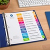 image:imageAvery JanDec Dividers for 3 Ring Binders 12 Tabs per Set Customizable Table of Contents Multicolor Tabs Great for Organizing Reports Projects and More 6 Sets of 118300