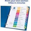 image:imageAvery JanDec Dividers for 3 Ring Binders 12 Tabs per Set Customizable Table of Contents Multicolor Tabs Great for Organizing Reports Projects and More 6 Sets of 118301pack