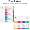 image:imageAvery JanDec Dividers for 3 Ring Binders 12 Tabs per Set Customizable Table of Contents Multicolor Tabs Great for Organizing Reports Projects and More 6 Sets of 118301pack