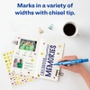 image:imageAvery MarksALot Permanent Markers Large DeskStyle Size Chisel Tip Water and Wear Resistant 12 Blue Markers 088861 Count Pack of 2