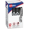 image:imageAvery MarksALot Regular DeskStyle Size Chisel Tip 12 Black Permanent Markers are perfect for signs and posters 07888Black