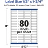 image:imageAvery Printable Durable White Rectangle Labels Sure Feed Technology 05 x 175 Waterproof Labels Laser amp PigmentBased Inkjet Compatible 800 Total2 000 labels
