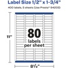 image:imageAvery Printable Durable White Rectangle Labels Sure Feed Technology 05 x 175 Waterproof Labels Laser amp PigmentBased Inkjet Compatible 800 Total400 labels