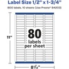 image:imageAvery Printable Durable White Rectangle Labels Sure Feed Technology 05 x 175 Waterproof Labels Laser amp PigmentBased Inkjet Compatible 800 Total800 labels