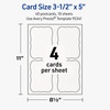 image:imageAvery Printable Rectangle Flourished Edge Postcards 35 x 5 Textured Matte White Laser amp Inkjet Compatible 200 Total Great for Product Branding Marketing and More40 Cards