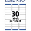 image:imageAvery Removable ID Labels Sure Feed Technology Removable Adhesive 1 x 258 750 Labels 64603 750 labels