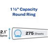 image:imageAvery Standard View 3 Ring Binder 15 Round Rings 275Sheet Capacity 21 Inch Wide Spine 1 Black Binder Ideal for Lightweight Organization and Occasional Referencing 057711 Count Pack of 2