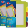 image:imageAvery Ultralast Big Tab Plastic Dividers for 3 Ring Binders 5Tab Set Multicolor with White Labels 1 Set 24900Multicolor