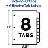 image:imageAvery Ultralast Big Tab Plastic Dividers for 3 Ring Binders 5Tab Set Multicolor with White Labels 1 Set 24900Multicolor