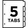 image:imageAvery Ultralast Big Tab Plastic Dividers for 3 Ring Binders 5Tab Set Multicolor with White Labels 1 Set 24900Multicolor