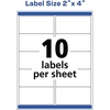 image:imageAvery Waterproof Labels with Ultrahold Permanent Adhesive 2 x 4 Laser 5Pack 2500 Labels Total 05523