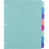 image:imageAvery Write amp Erase Dividers for 3 Ring Binders 8 Tabs per Set Multicolor Big Tabs Pastels Binder Dividers Great for Organizing Reports Projects and More 162718 tab