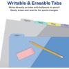 image:imageAvery Write amp Erase Pocket Plastic Dividers for 3 Ring Binders 5 Tab Set Works with Sheet Protectors Multicolor 1 Set 161765 Count Pack of 1