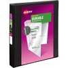 image:imageAvery Durable View 3 Ring Binder 2 Inch Slant Rings 530Sheet Capacity DuraHinge 28 Inch Wide Spine Customizable Clear Cover and Spine 1 Black Binder 170311