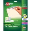 image:imageAvery File Folder Labels with Sure Feed 23 x 3716 750 Printable Labels Removable Assorted 6466One Size