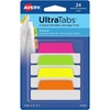 image:imageAvery Margin Ultra Tabs 25 x 1 2Side Writable Assorted Colors 24 Repositionable Page Tabs 74768Assorted Neon