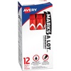 image:imageAvery Marks A Lot Permanent Markers Large DeskStyle Size Chisel Tip Water and Wear Resistant 12 Red Markers 0888712 Count Pack of 12