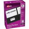 image:imageAvery Two Pocket Folders Holds up to 40 Sheets Business Card Slot 25 Black Folders 4798840 folders