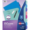 image:imageAvery Write amp Erase Dividers for 3 Ring Binders 8 Tabs per Set Multicolor Big Tabs Pastels Binder Dividers Great for Organizing Reports Projects and More 162718 tab