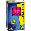 image:imageHILITER Desk Style Highlighters Fluorescent Pink Box of 12 24010 Chisel Tip
