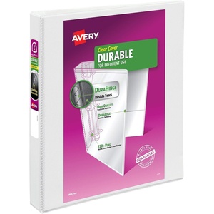 image:imageAvery Durable View 3 Ring Binder 112 Inch EZD Rings 1 White Binder 094011
