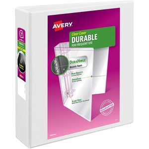 image:imageAvery Durable View 3 Ring Binder 112 Inch EZD Rings 1 White Binder 094012