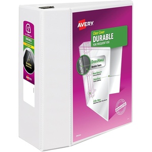 image:imageAvery Durable View 3 Ring Binder 112 Inch EZD Rings 1 White Binder 094015