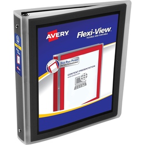 image:imageAvery FlexiView 3 Ring Binder 15 Inch Round Rings 1 Black Binder 1763715 Pack of 12
