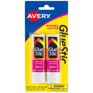 image:imageAvery Glue Stick White Washable 026 oz Permanent Glue Stic 3pk 001642 sticks