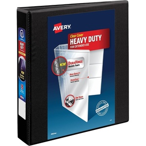 image:imageAvery HeavyDuty View 3 Ring Binder 3 Inch One Touch EZD Rings 670Sheet Capacity 35 Inch Wide Spine 1 Black Binder 7969315