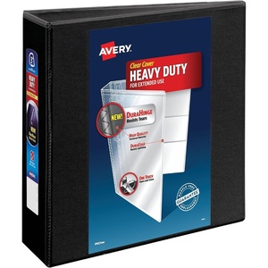 image:imageAvery HeavyDuty View 3 Ring Binder 3 Inch One Touch EZD Rings 670Sheet Capacity 35 Inch Wide Spine 1 Black Binder 796933
