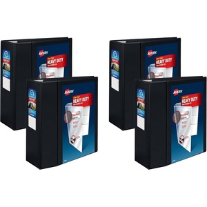 image:imageAvery HeavyDuty View 3 Ring Binder 3 Inch One Touch EZD Rings 670Sheet Capacity 35 Inch Wide Spine 1 Black Binder 796935 Pack of 4