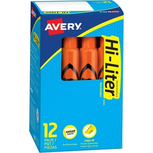 image:imageAvery HiLiter DeskStyle Highlighters Smear Safe Ink Chisel Tip 12 Fluorescent Orange Highlighters 240501 Count Pack of 1