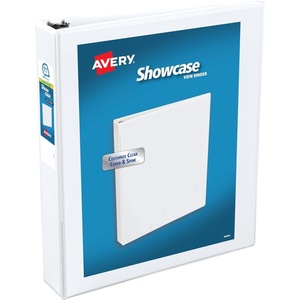image:imageAvery Showcase Standard View 3 Ring Binder 15 Slant Rings 375Sheet Capacity 21 Inch Wide Spine 1 White Binder Ideal for Lightweight Organization and Occasional Referencing 1965115