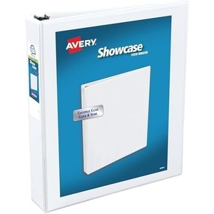 image:imageAvery Showcase Standard View 3 Ring Binder 15 Slant Rings 375Sheet Capacity 21 Inch Wide Spine 1 White Binder Ideal for Lightweight Organization and Occasional Referencing 1965115 Pack of 12