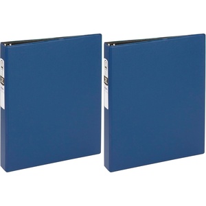 image:imageAvery Standard 3 Ring Binder 1 Round Rings 175Sheet Capacity 14 Inch Wide Spine 1 Blue Binder Ideal for Lightweight Organization and Occasional Referencing 033001 Inch Pack of 2