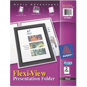 image:imageAvery Translucent Two Pocket Folder Water Resistant Holds up to 20 Sheets 1 Blue Folder 47811Black