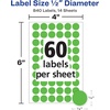 image:imageAvery ColorCoding Removable Labels 12 Inch Round Stickers Neon Green NonPrintable 840 Dot Stickers Total 5052Small