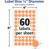 image:imageAvery ColorCoding Removable Labels 12 Inch Round Stickers Neon Orange NonPrintable 840 Dot Stickers Total 5062