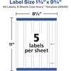 image:imageAvery Durable Waterproof Wraparound Rectangle Labels with Sure Feed Technology 114 x 934 Matte White 40 Customizable Labels for Laser and PigmentInkjet Printers 22845One Size Pack of 5