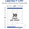 image:imageAvery Easy Peel Printable Address Labels Sure Feed Technology 1 x 258 Customizable Stickers White 300 Blank Mailing Labels Great for Mailing Shipping and More 181601 x 258 Pack of 2