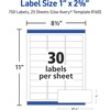image:imageAvery Easy Peel Printable Address Labels with Sure Feed 1 x 258 Customizable Stickers White 750 Blank Mailing Labels Great for Mailing Shipping and More 8160