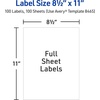 image:imageAvery FullSheet Printable Shipping Labels 85 x 11 Customizable Stickers White 100 Blank Mailing Labels Great for Mailing Shipping Organizing and More 8465500 labels