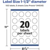 image:imageAvery Glossy Clear Round Labels Sure Feed Technology 15 Diameter 200 Glossy Clear Labels PrinttoTheEdge LaserInkjet Printable100 labels