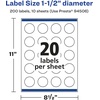 image:imageAvery Glossy Clear Round Labels Sure Feed Technology 15 Diameter 200 Glossy Clear Labels PrinttoTheEdge LaserInkjet Printable200 labels