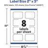 image:imageAvery Glossy White Rectangle Scalloped Labels Sure Feed Technology 2 x 3 80 Glossy White Labels PrinttoTheEdge Permanent Adhesive LaserInkjet Printable800 labels