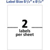 image:imageAvery HalfSheet Printable Shipping Labels 55 x 85 Customizable Stickers White 50 Blank Mailing Labels Great for Mailing Shipping Organizing and More 8126One Size