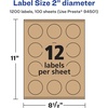 image:imageAvery Kraft Brown Round Labels Sure Feed Technology 2 Diameter 300 Kraft Brown Labels PrinttoTheEdge LaserInkjet PrintableWith PrinttotheEdge